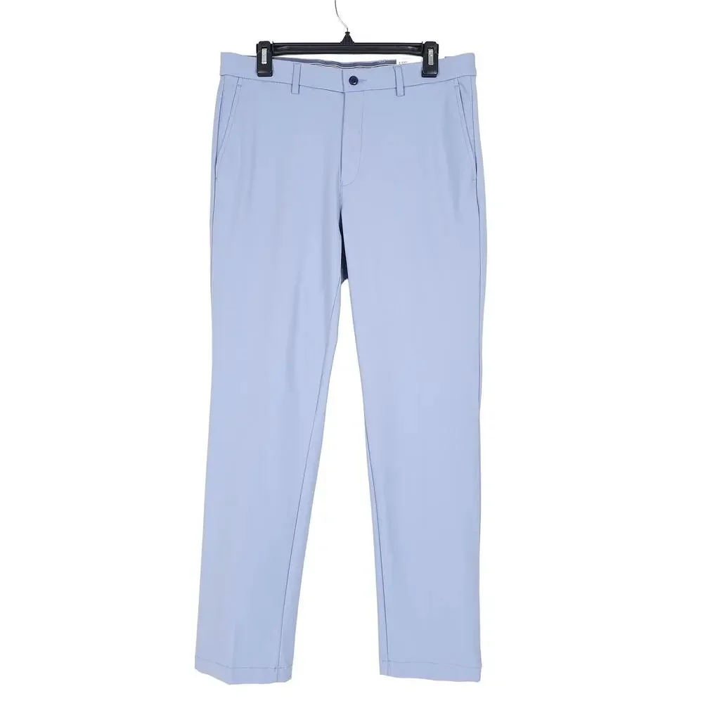 Michael Kors Mens Classic Fit Dress Pant 38x32 Pale Blue Stretch Cotton *Defect*